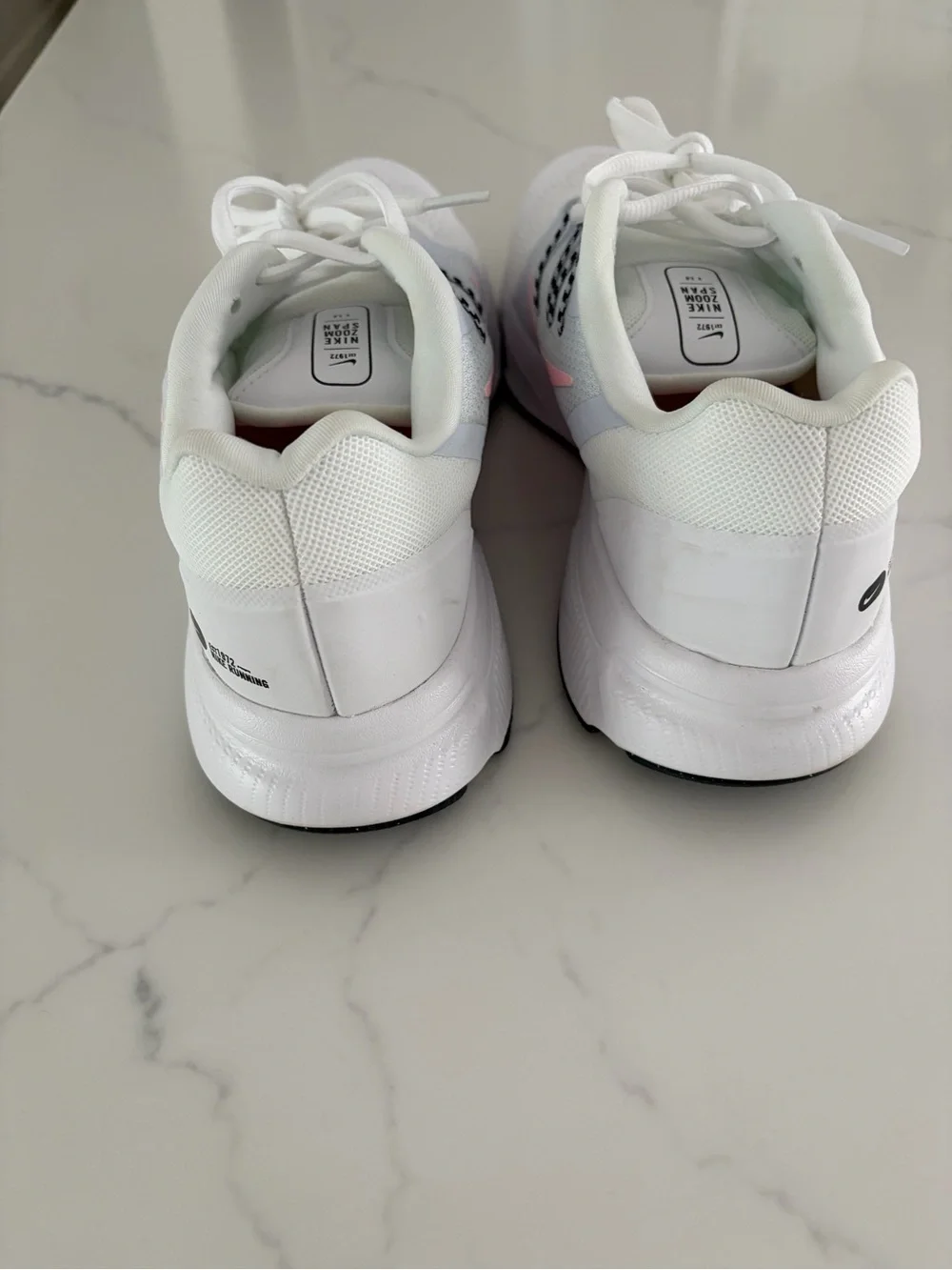 Nike size 10 Women’s Nike Zoom Span 3 Shoes For White/Pink New no tag.
